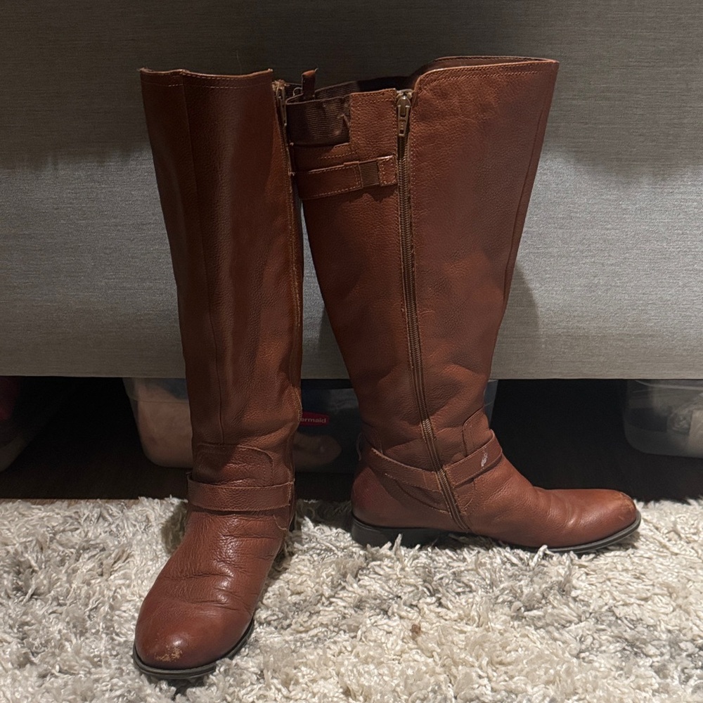 Naturalizer Chestnut Over the Knee Boots